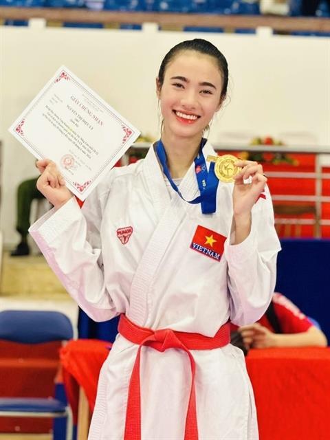 Vietnamese karate fighters prepare for SEA Games