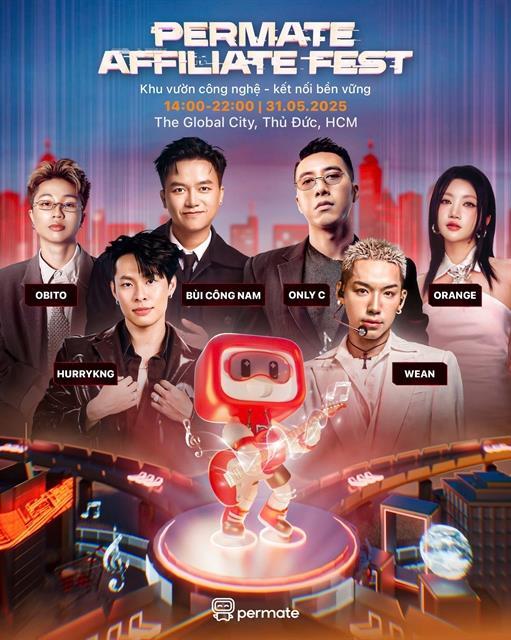 Permate Affiliate Fest 2025 features renowned artists in HCM City
