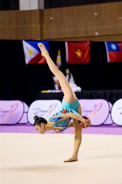 My wins three gold medals at international rhythmic gymnastics competition
